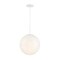 Designers Fountain Circo 60 Watt 1 Light Matte White Pendant with White Art Glass Shade D282M-14P-MW - alternate 1